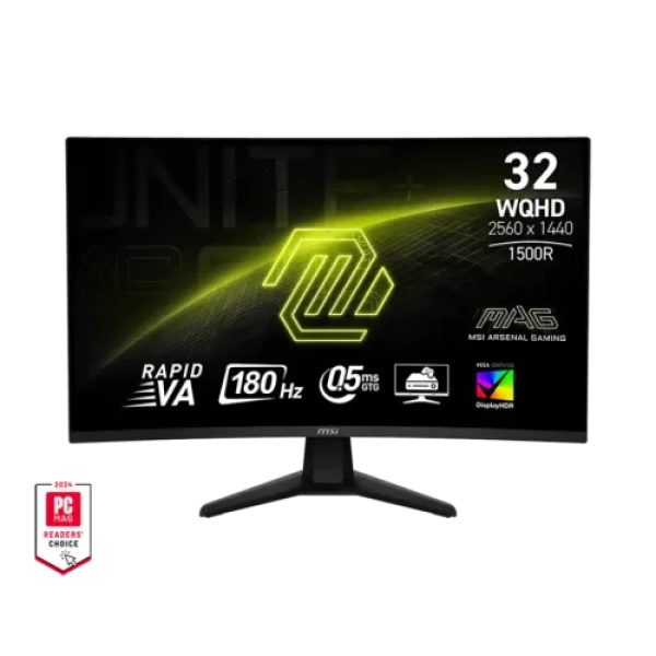 MSI MAG 32CQ6F 31.5 Inch 180Hz VA WQHD Curved Gaming Monitor