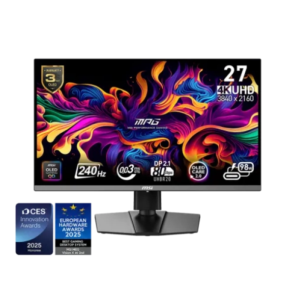 MSI MPG 272URX QD-OLED 27-inch 240Hz UHD 4K Gaming Monitor