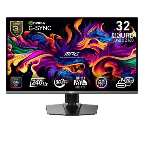 MSI MPG 322URX QD-OLED 31.5 Inch 4K UHD 240Hz Gaming Monitor